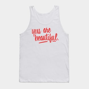 You are beautiful (red) Tank Top